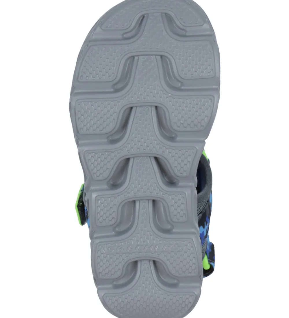 Blinkesko-Skechers Sandaler m. Lys - Hypno-Splash - Blue Lime