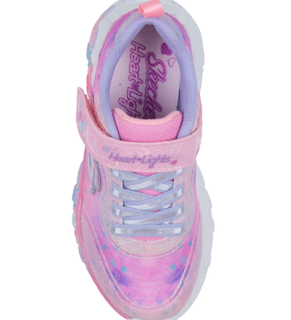 Blinkesko-Skechers Sko m. Lys - Eternal Heart Lights - Lys Pink/Multi