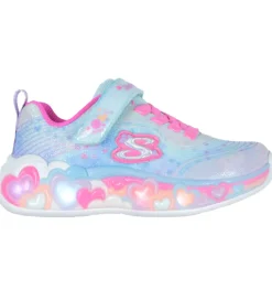 Blinkesko-Skechers Sko m. Lys - Eternal Heart Lights - Blå/Multi