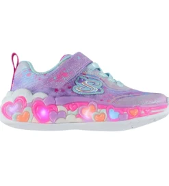 Skechers Sneakers|Børnesko Og Babysko*Sko m. Lys - Heart Lights - Purple