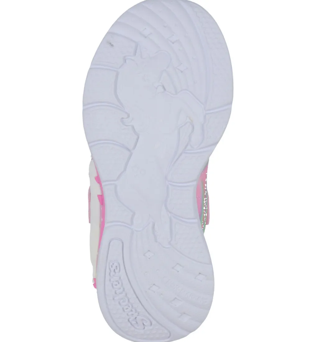 Skechers Blinkesko*Sko m. Lys - Unicorn Chaser - Pink/Multi