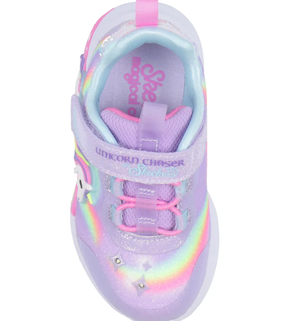 Skechers Blinkesko*Sko m. Lys - Unicorn Chaser - Lavender/Multi