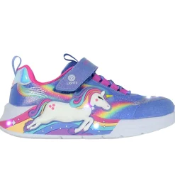 Skechers Blinkesko*Sko m. Lys - Unicorn Chaser - Blue/Multi
