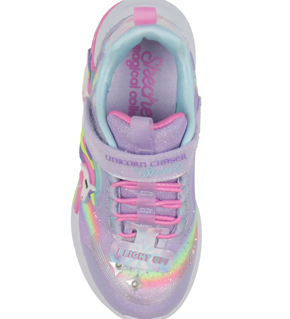 Skechers Blinkesko*Sko m. Lys - Unicorn Chaser - Lavender/Multi