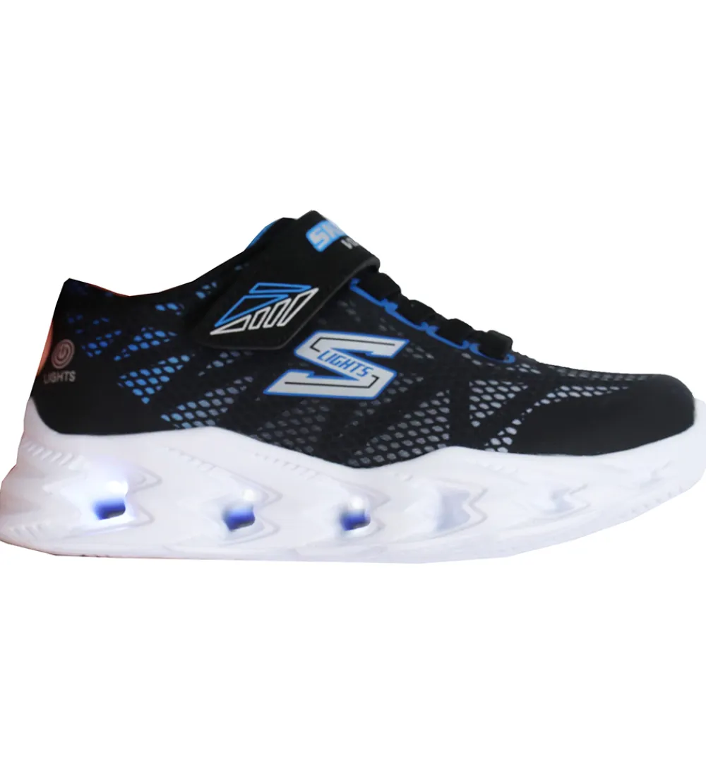 Skechers Blinkesko*Sko m. Lys - Vortex 2.0 - Black/Blue