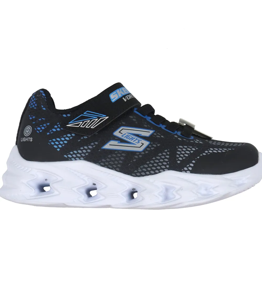 Skechers Blinkesko*Sko m. Lys - Vortex 2.0 - Black/Blue