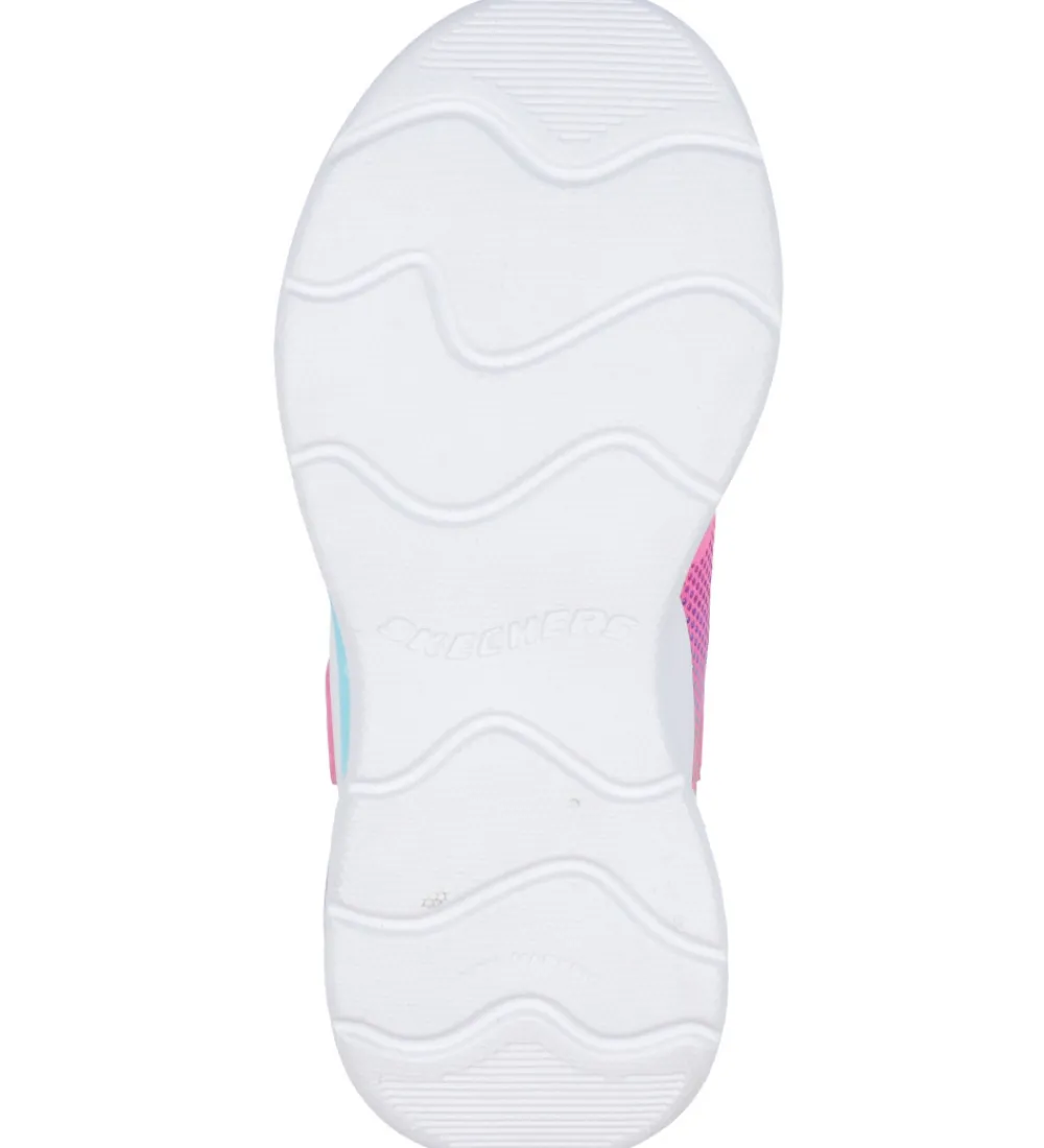 Skechers Blinkesko*Sko m. Lys - Wavy Beams - Pink/Multi