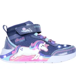 Blinkesko-Skechers Støvler m. Lys - Unicorn Chaser - Navy/Multi
