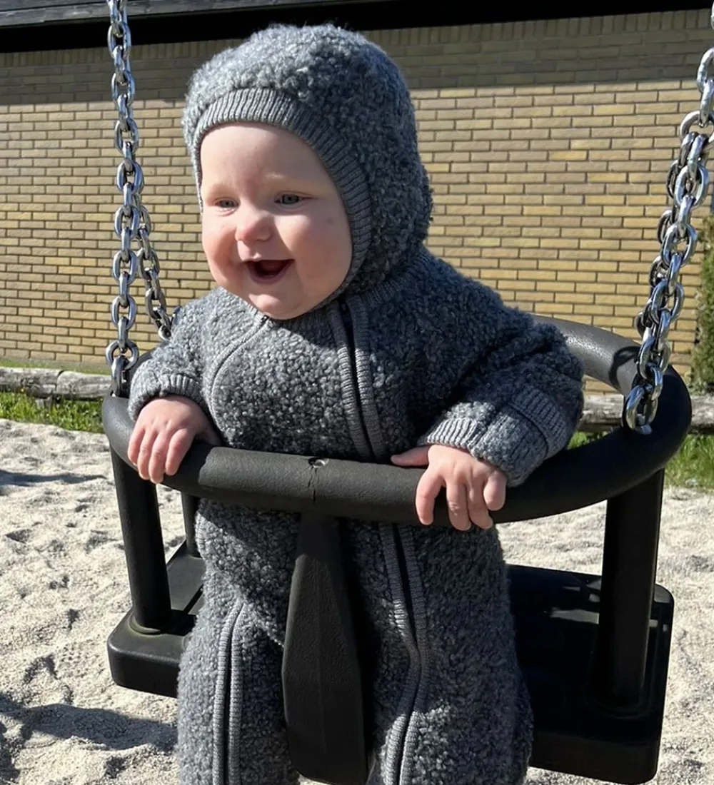 Køredragter|Basis-Smallstuff - Køredragt m. Lynlås - Grey Melange