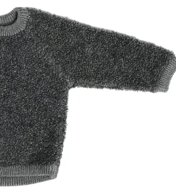 Cardigans|Uld-Smallstuff Cardigan m Lynlås - Uld - Grey Melange
