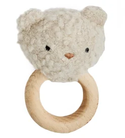 Gribelegetøj-Smallstuff Rangle - Bear - Uld - Nature