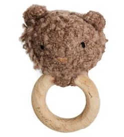 Gribelegetøj-Smallstuff Rangle - Bear - Uld - Rose Brown