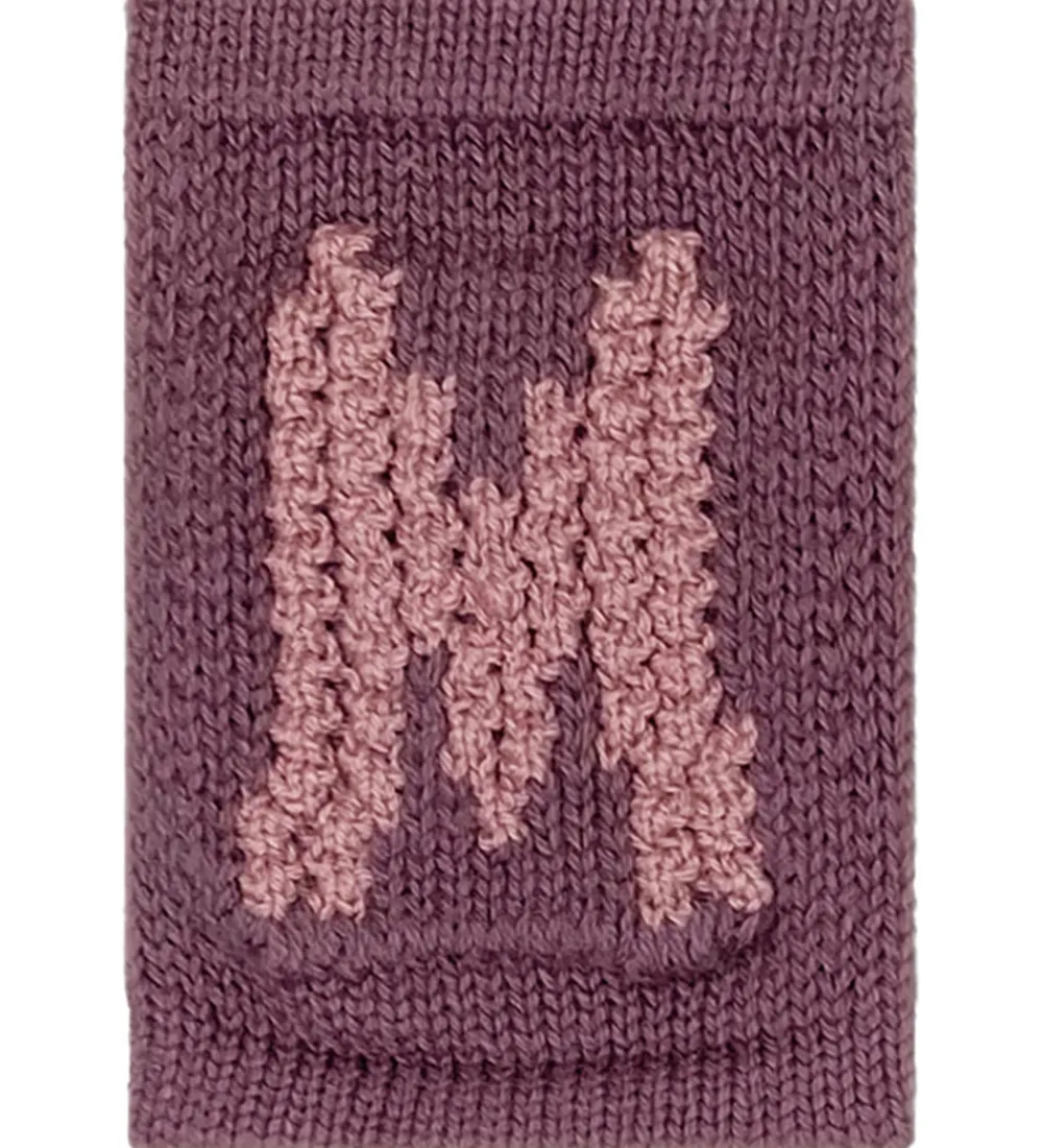 Smallstuff Flagranker*Strikket Bogstav - M - Rosa Alfabet