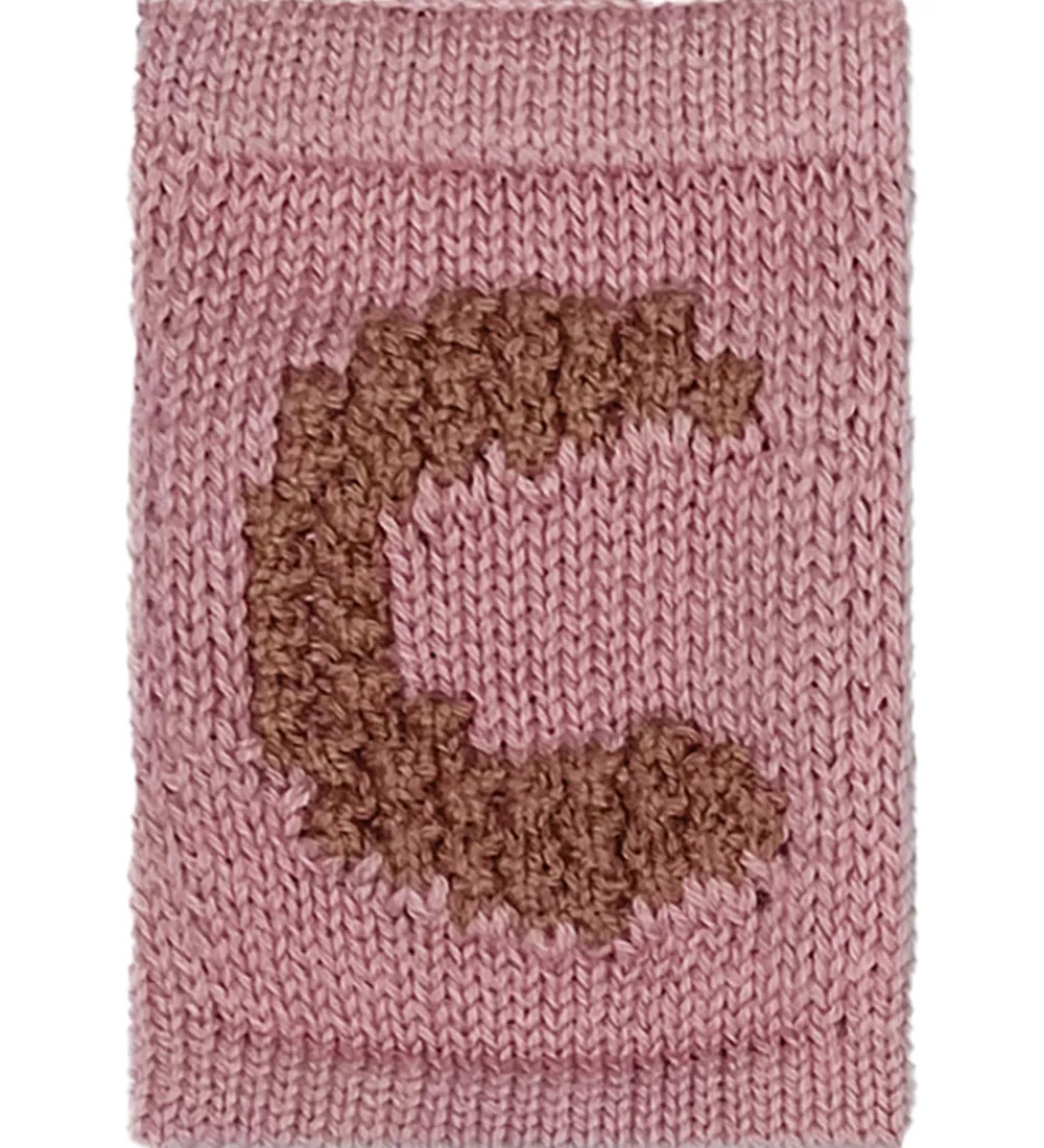 Smallstuff Flagranker*Strikket Bogstav - C - Rosa Alfabet