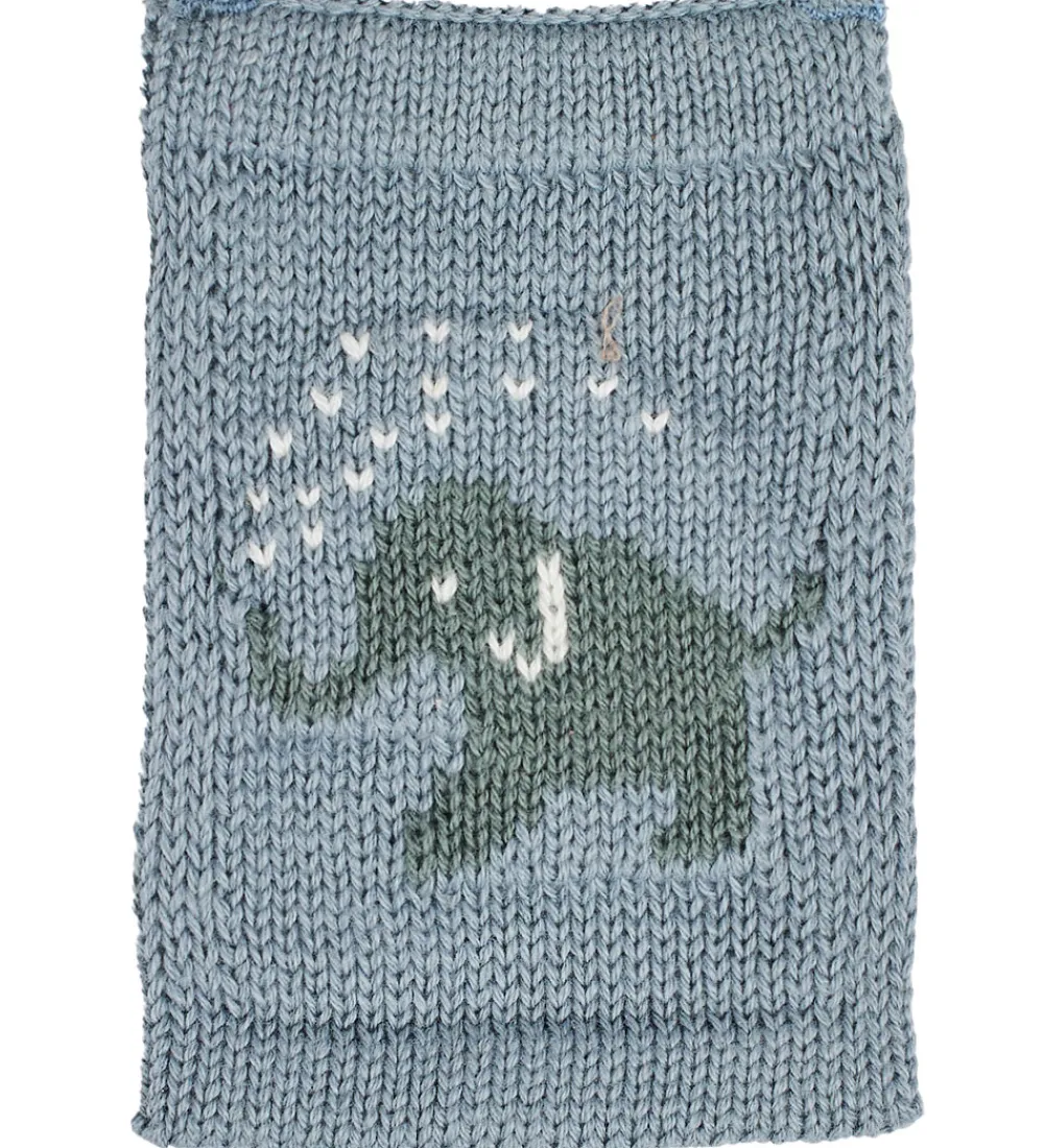 Smallstuff Flagranker*Strikket Flag - Elefant - Blå Motiv