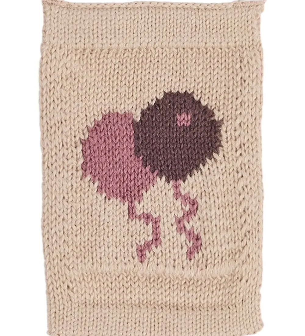 Smallstuff Dekoration|Flagranker*Strikket Flag - Fødselsdagsballoner - Rosa Motiv