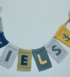 Flagranker-Smallstuff Strikket Flag - Blad - Blå Motiv