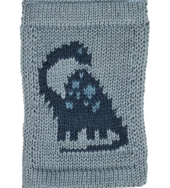 Flagranker-Smallstuff Strikket Flag - Dinosaur - Blå Motiv