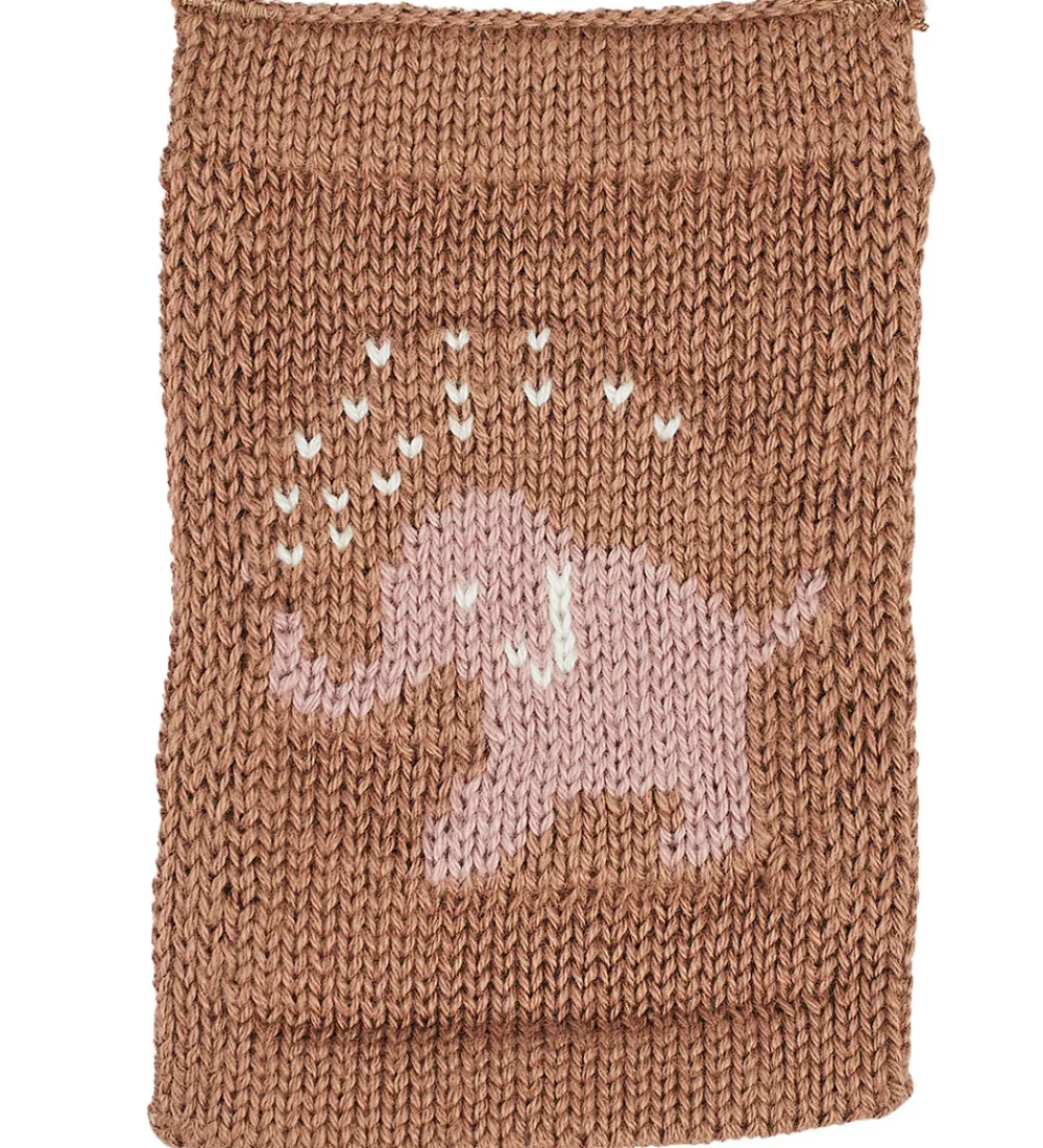 Flagranker-Smallstuff Strikket Flag - Elefant - Rosa Motiv
