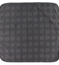 Småfolk Babyhåndklæde- Og Poncho*Babyhåndklæde - 70x70 cm - Wilde Dove m. Æbler