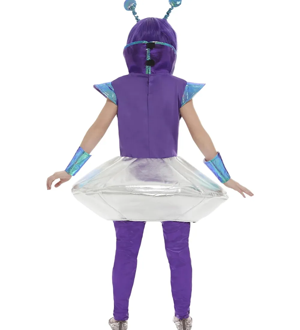 Halloween-Smiffys Udklædning - Alien Girl - Silver