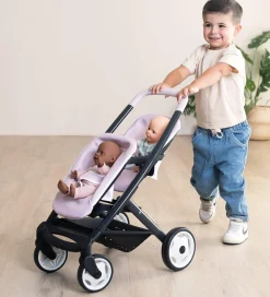 Dukker Og Tilbehør-Smoby Tvillingeklapvogn Til Dukker - Maxi-Cosi - Pink
