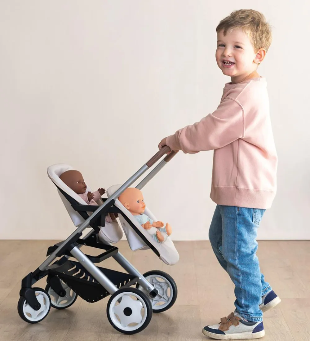 Dukker Og Tilbehør-Smoby Tvillingeklapvogn Til Dukker - Maxi-Cosi - Beige