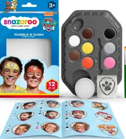 Snazaroo Sminke*Ansigtsmaling - 8 Farver - Paw Patrol Rubble & Zuma