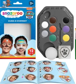 Rolleleg|Sminke-Snazaroo Ansigtsmaling - 12 Dele - Paw Patrol Zuma & Everest