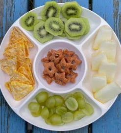 Tallerkener-SnikSnack Snackfad - 5 Rum - 25 cm - Hvid
