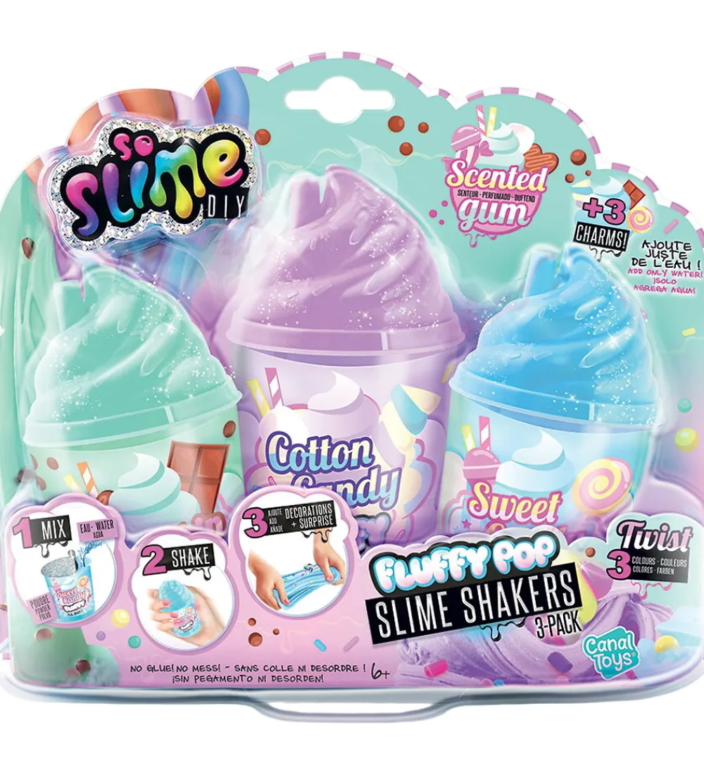 Slim-So Slime DIY-Slim - Fluffy Pop Slime Shakers - 3-pak