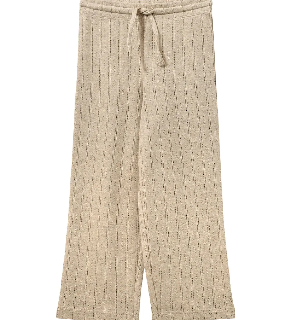 Sofie Schnoor Basis*bukser - LovaSK - Beige m. Hulmønster
