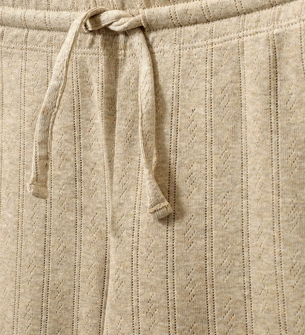 Sofie Schnoor Basis*bukser - LovaSK - Beige m. Hulmønster