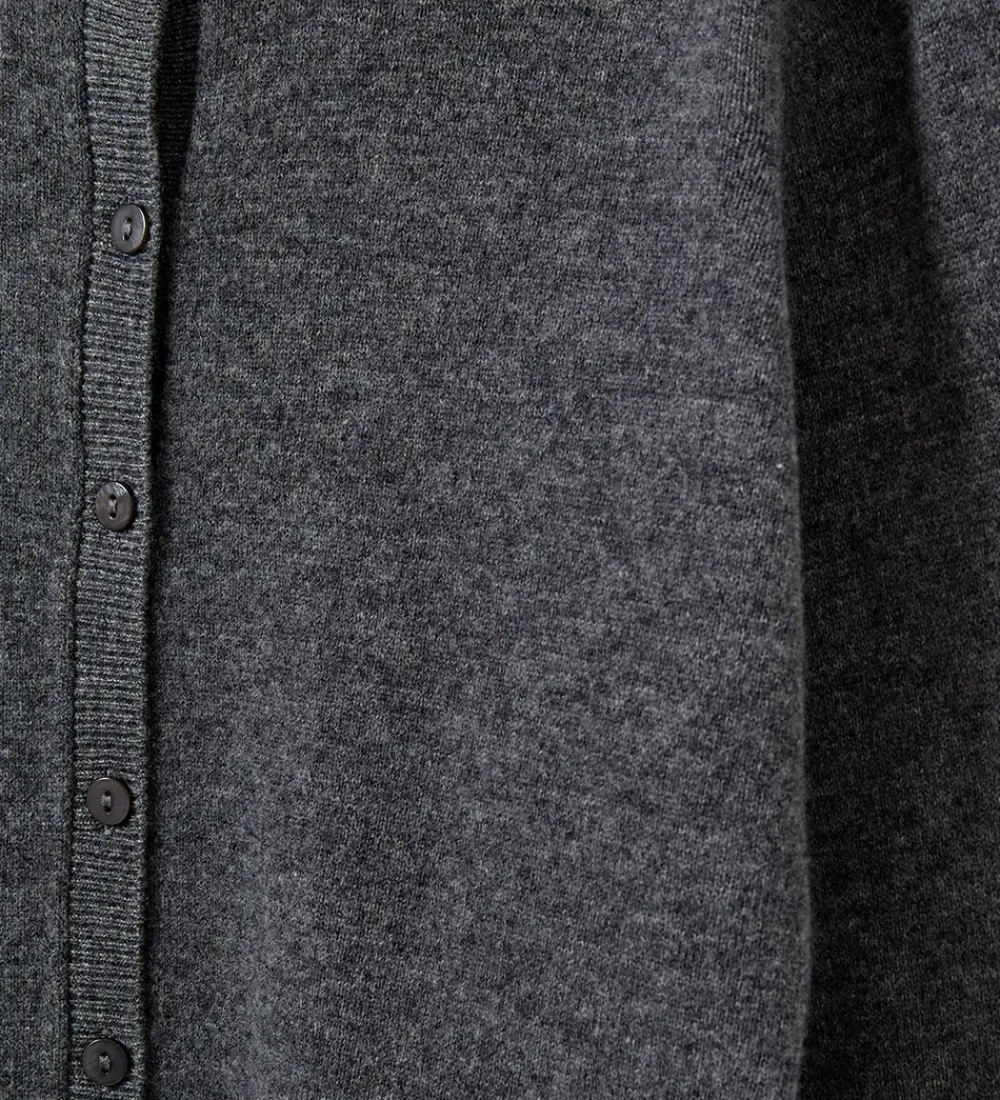 Striktrøjer-Sofie Schnoor Cardigan - Strik - Uld - Cissesy - Dark Grey Melan