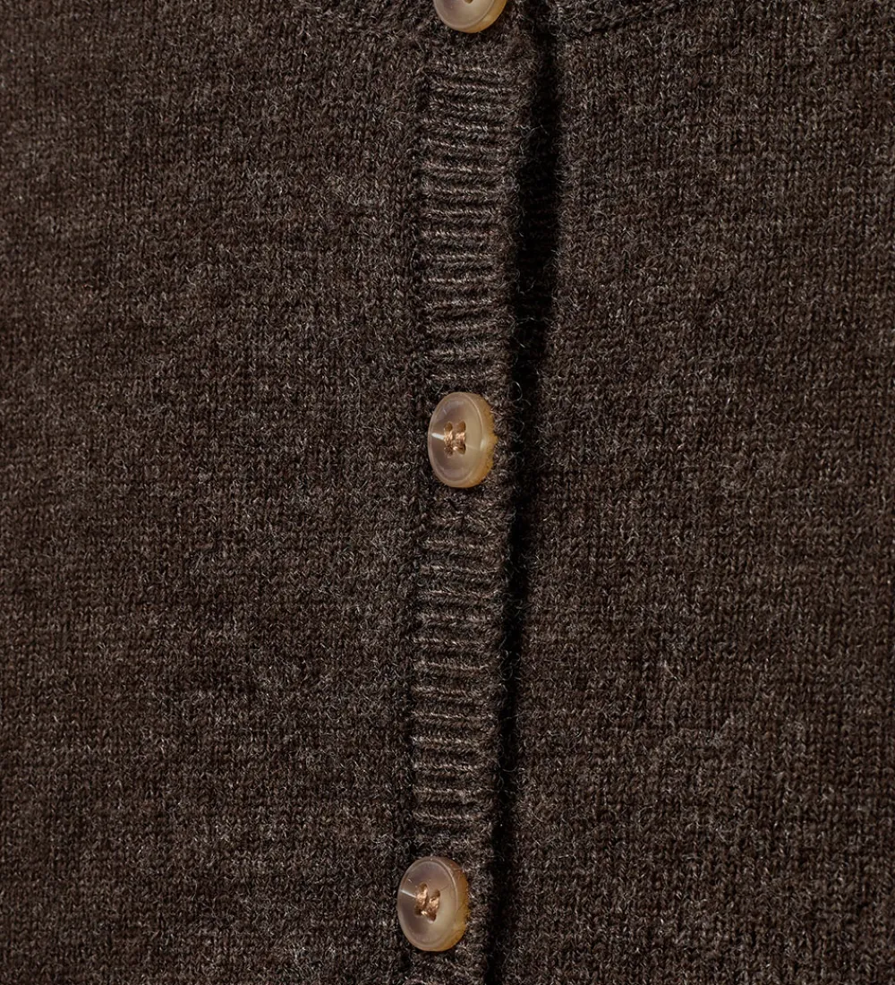 Striktrøjer-Sofie Schnoor Cardigan - Strik - Uld - Cisse - Brown Fudge