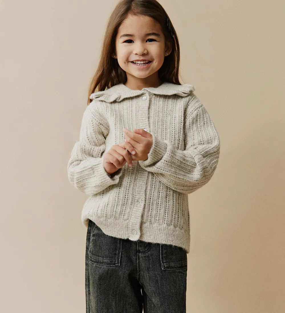 Striktrøjer-Sofie Schnoor Cardigan - Strik - Hennysk - Ecru Melange