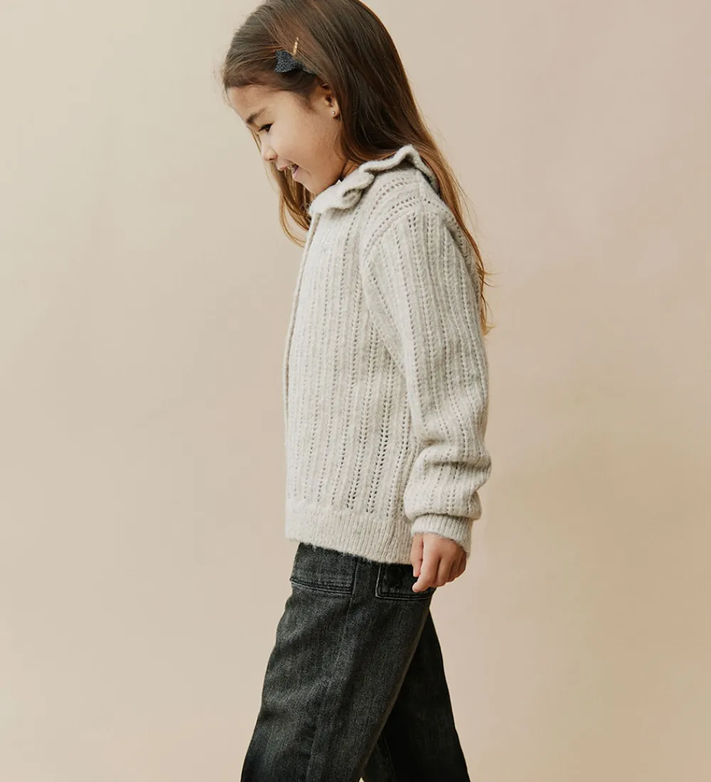 Striktrøjer-Sofie Schnoor Cardigan - Strik - Hennysk - Ecru Melange