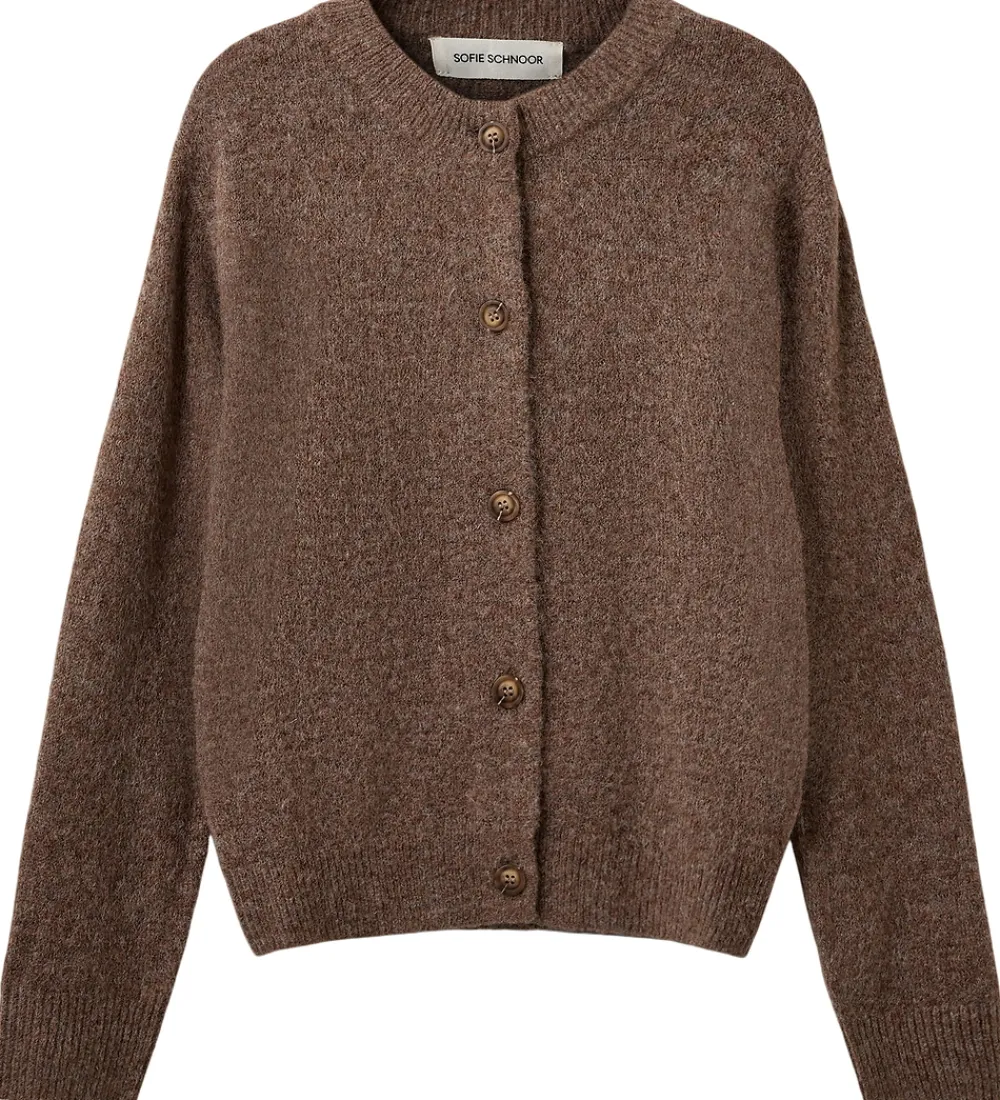 Striktrøjer-Sofie Schnoor Cardigan - Strik - MauraSY - Brown Melange
