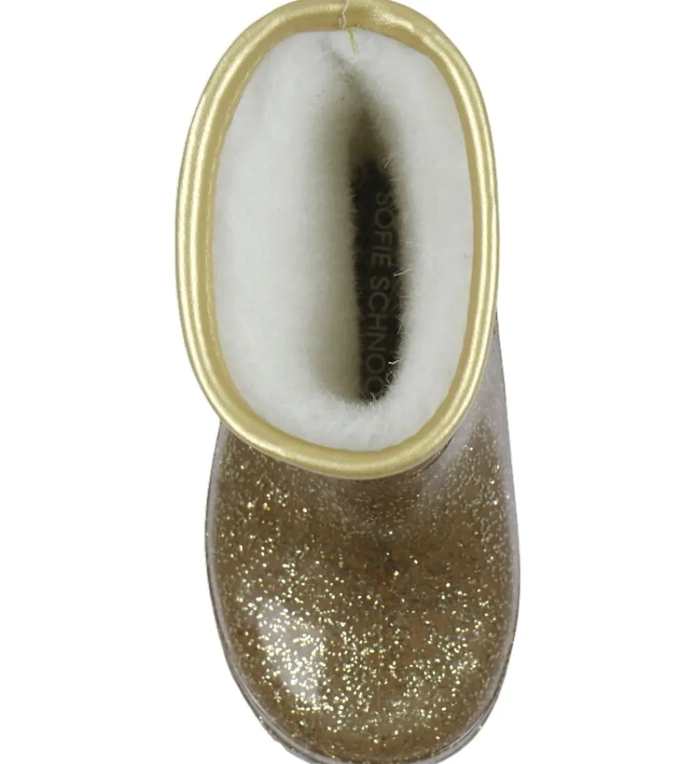 Sofie Schnoor Gummistøvler*Gummistøvler m. For - Champagne m. Glimmer