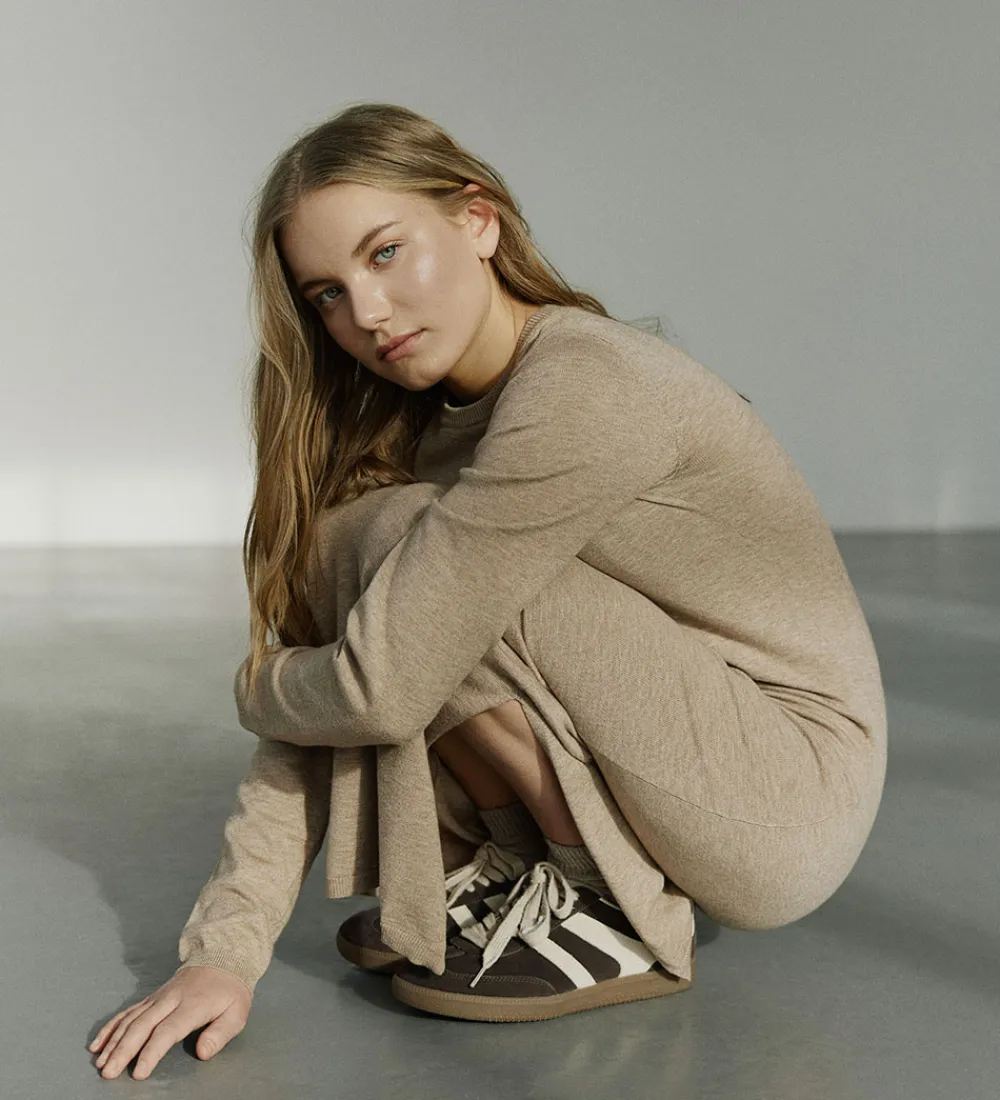 Kjoler-Sofie Schnoor Kjole - Uld - Strik - Korysy - Deer Melange