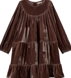 Sofie Schnoor Kjoler*Kjole - Velour - SelineSB - Brun