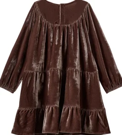 Sofie Schnoor Kjoler*Kjole - Velour - SelineSB - Brun