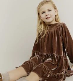Sofie Schnoor Kjoler*Kjole - Velour - SelineSB - Brun