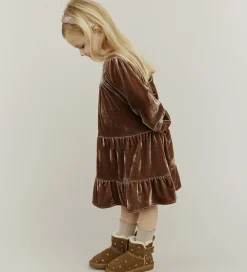 Sofie Schnoor Kjoler*Kjole - Velour - SelineSB - Brun