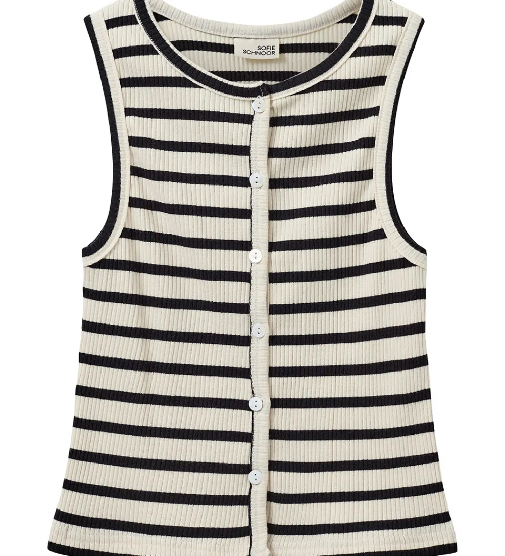 Toppe-Sofie Schnoor Top - Rib - Tamiliasy - Black Striped