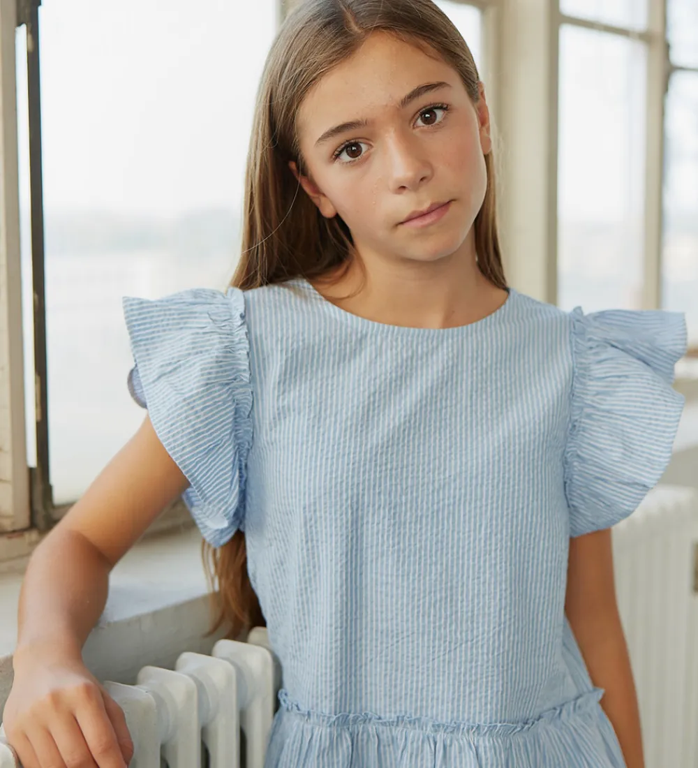Sofie Schnoor Toppe*Top - Sallysy - Light Blue Stripe