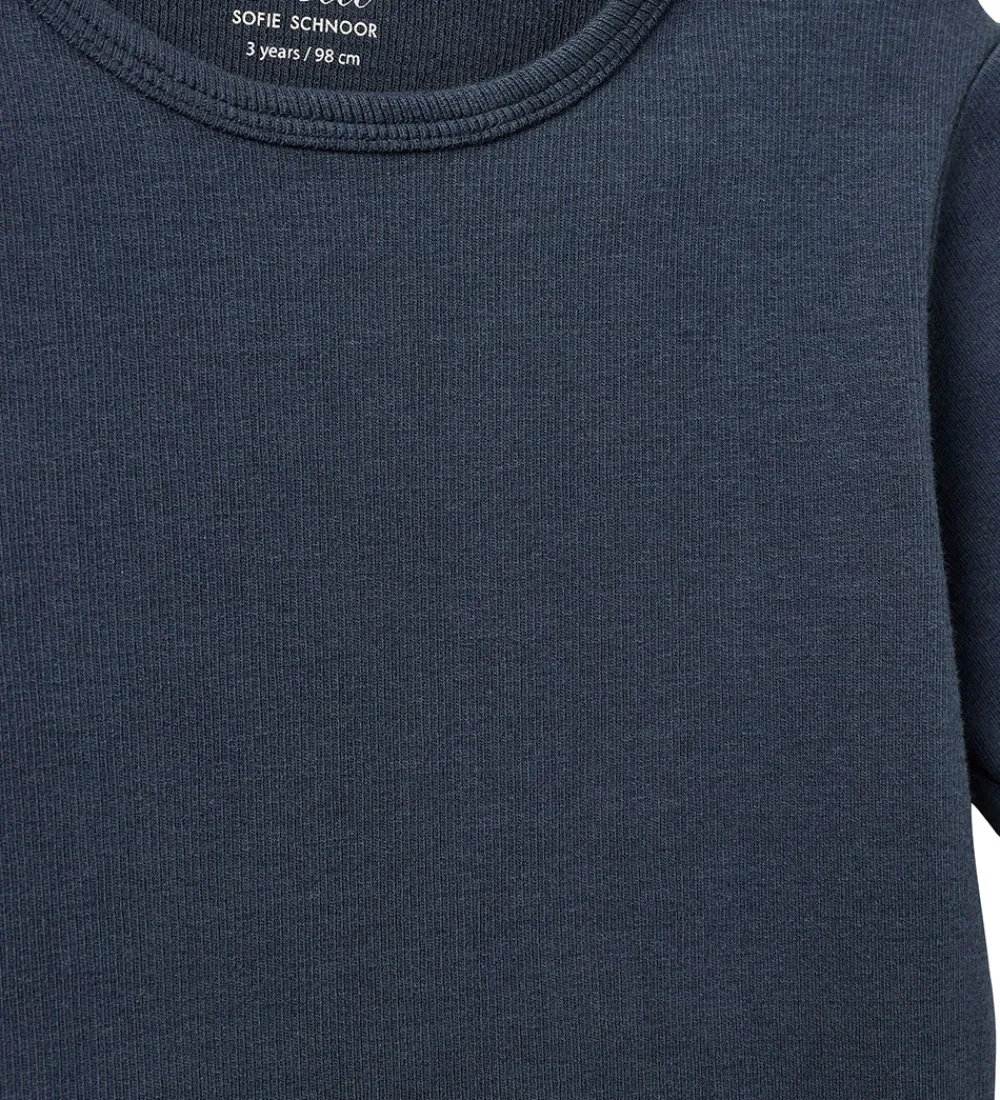 T-Shirts|Basis-Sofie Schnoor T-shirt - Rib - Dark Blue