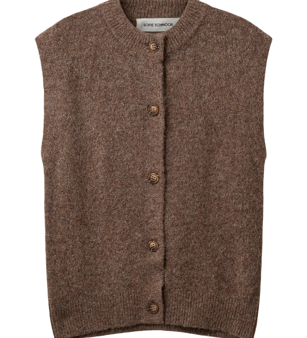 Veste-Sofie Schnoor Vest - Strik - MagSY - Brown Melange