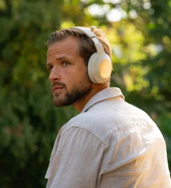 Høretelefoner-Soundliving Høretelefoner - Wave - Over-Ear - ANC - Beige