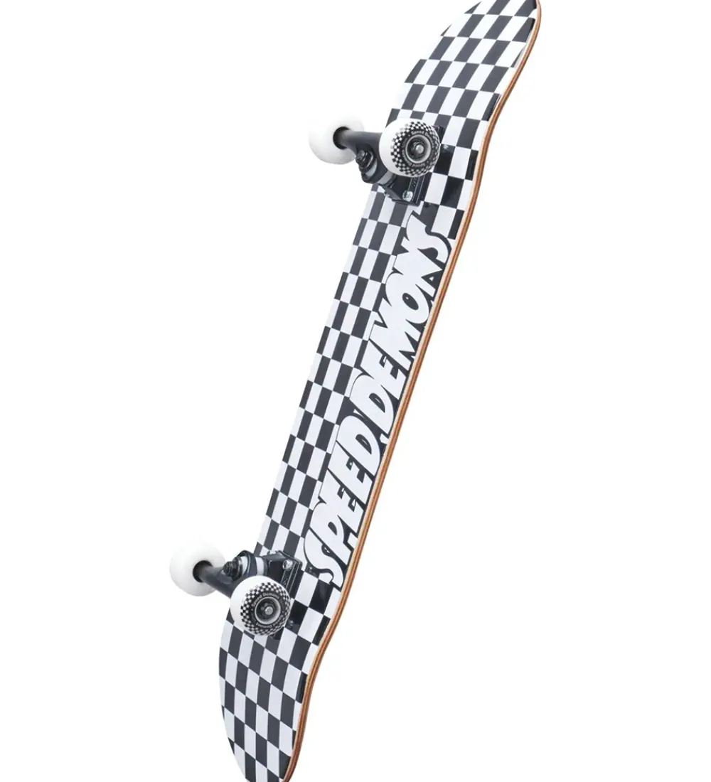 Skateboards-Speed Demons Skateboard - 7" - Checkers Komplet - Sort/Hvid